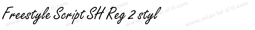 Freestyle Script SH Reg 2 styles in字体转换